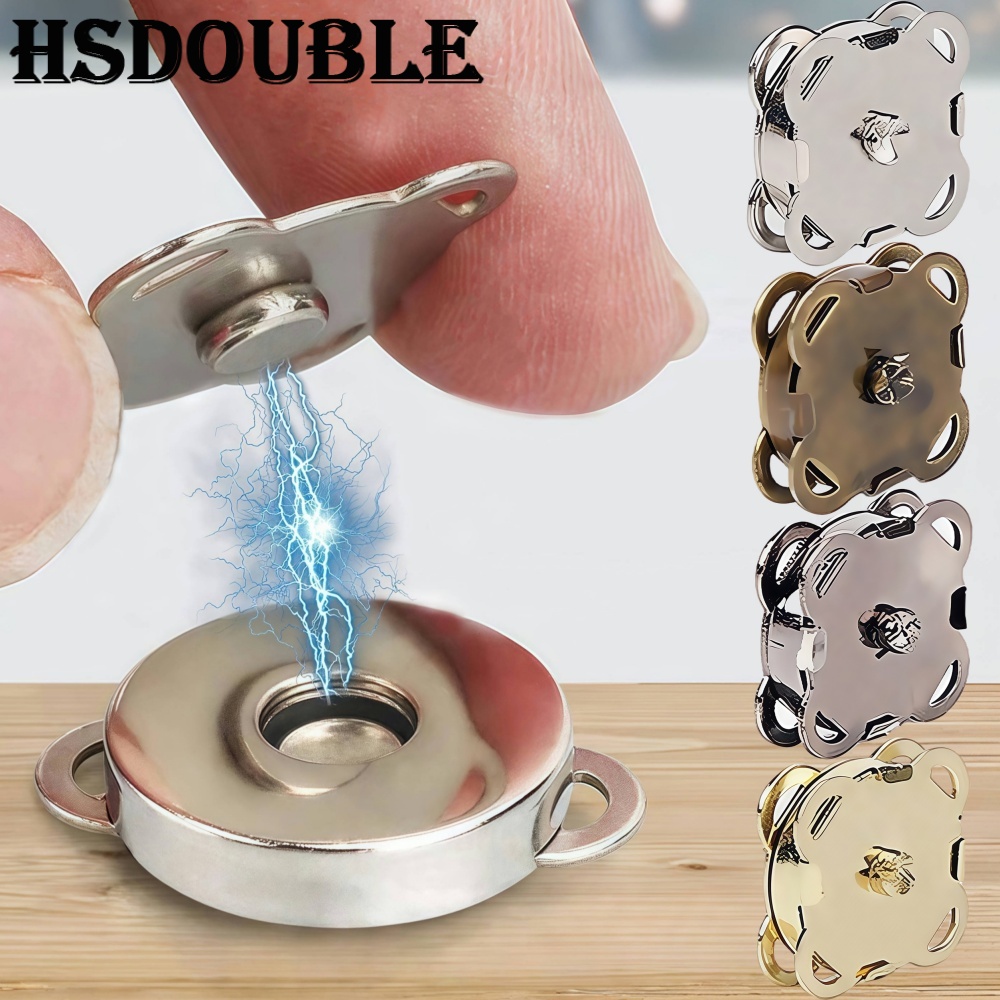 Snap Fastener Set - 10 Sets Metal Magnetic Snap Fasteners