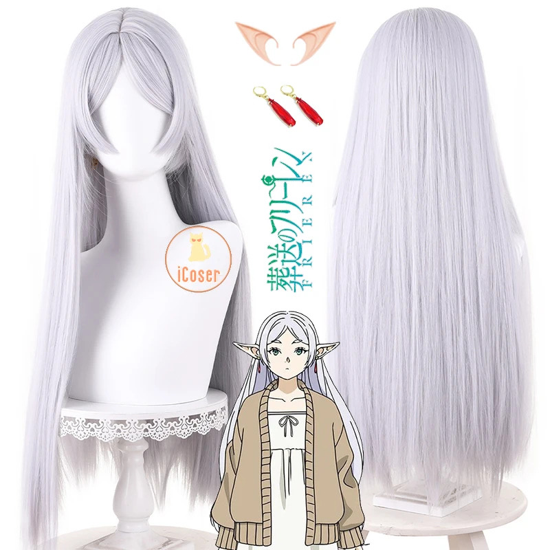 Frieren Cosplay Wig Anime Frie - Frieren Cosplay Prop ulasan dan harga