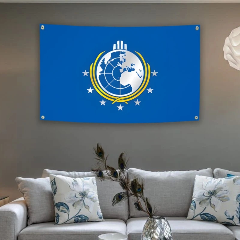 Super Earth Flag Helldivers 3x - Fallout Cosplay Prop ulasan dan harga