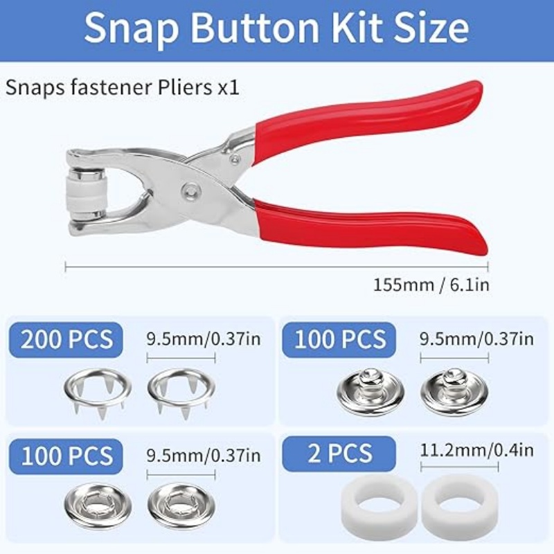 9.5mm Metal Snap Button Kit -  - Snap Fastener Set ulasan dan harga