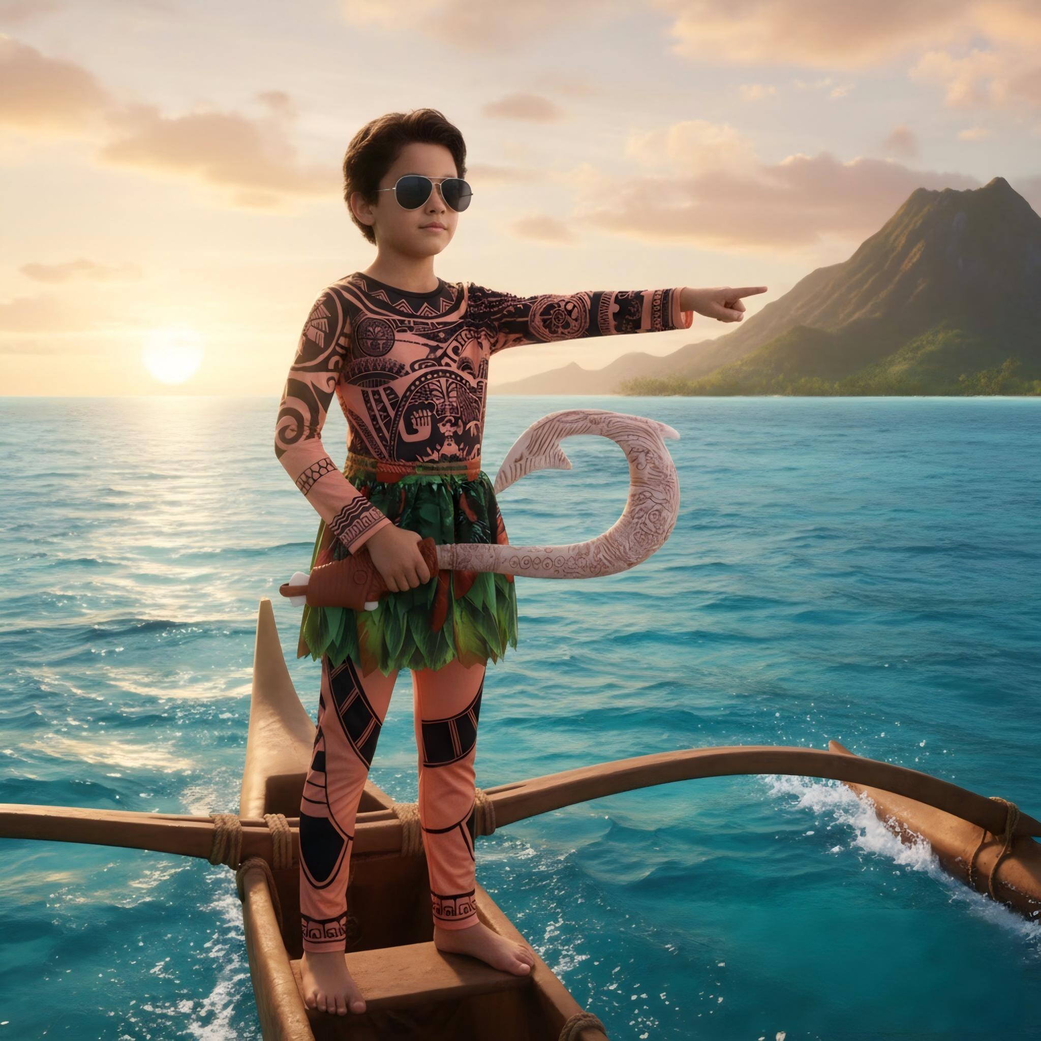 Summer Moana Maui Kids Boys Co - Cosplay Prop Pattern ulasan dan harga