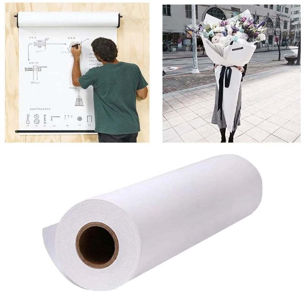 White/Black/Brown Kraft Paper  - Craft Foam Roll ulasan dan harga