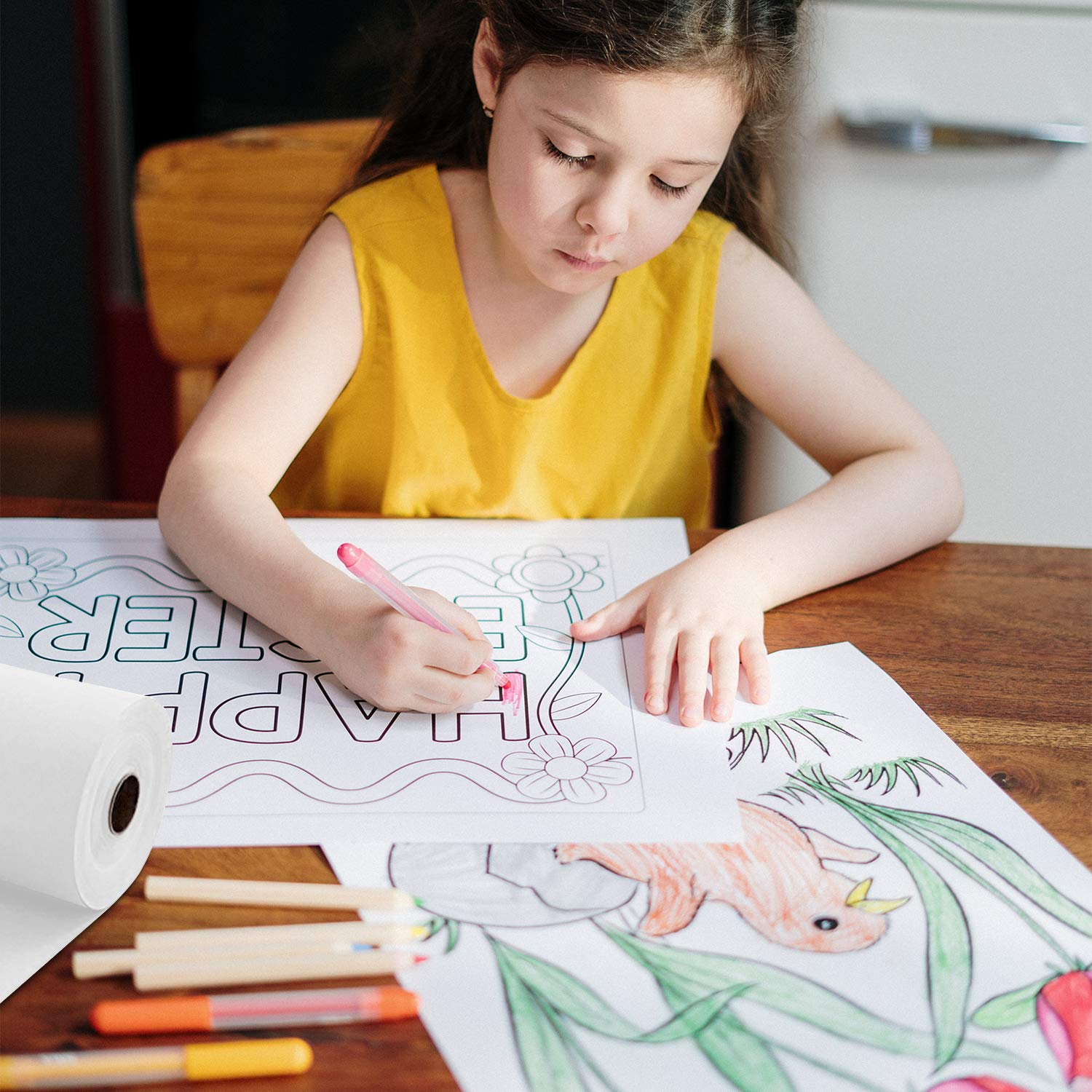 White/Black/Brown Kraft Paper  - Craft Foam Roll ulasan dan harga