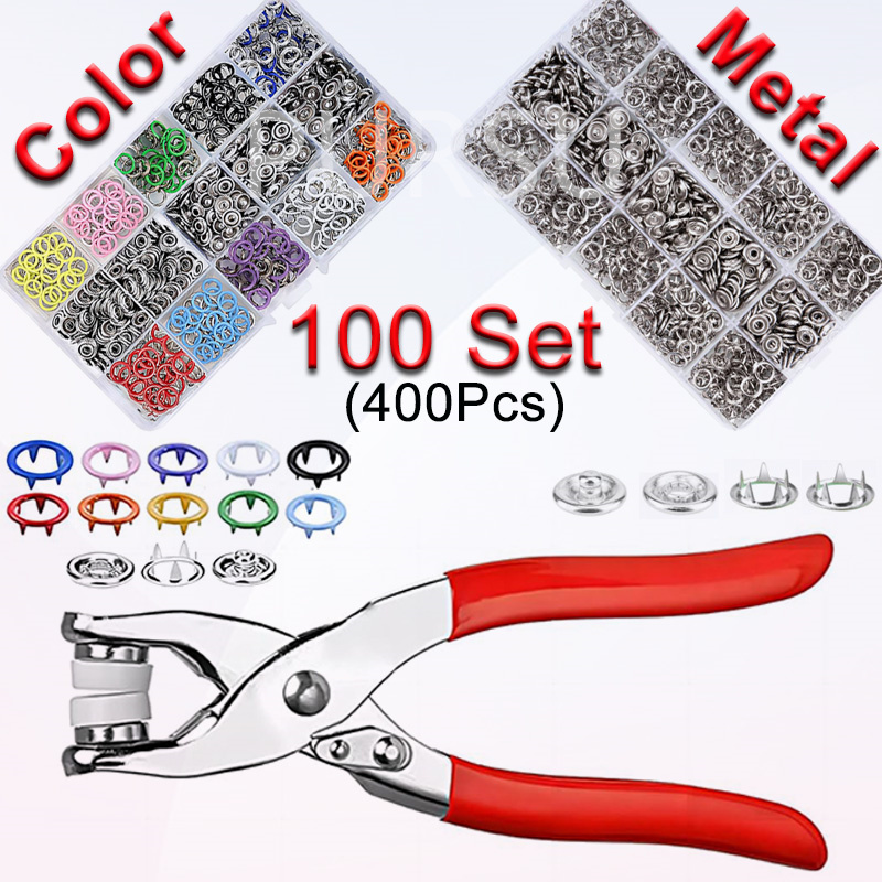 100 Sets Snap Pliers Automatic - Snap Fastener Set ulasan dan harga