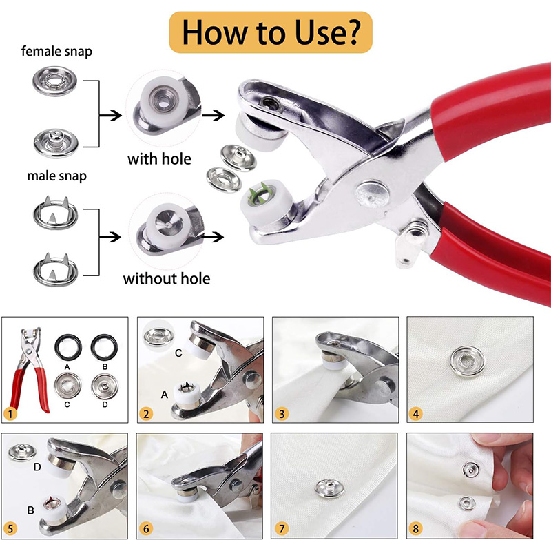 100 Sets Snap Pliers Automatic - Snap Fastener Set ulasan dan harga