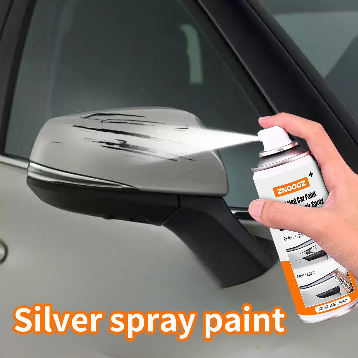 Silver Car Scratch Repair Spra - Metallic Spray Paint ulasan dan harga