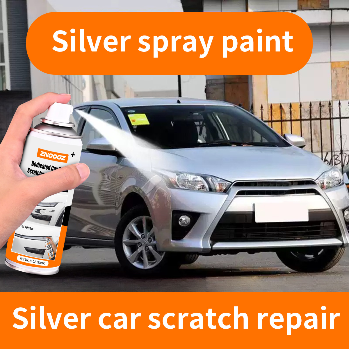 Silver Car Scratch Repair Spra - Metallic Spray Paint ulasan dan harga