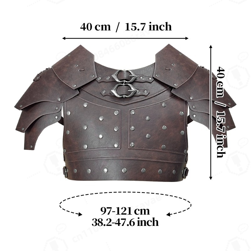 Medieval Studded Shoulder Ches - Cosplay Prop ulasan dan harga