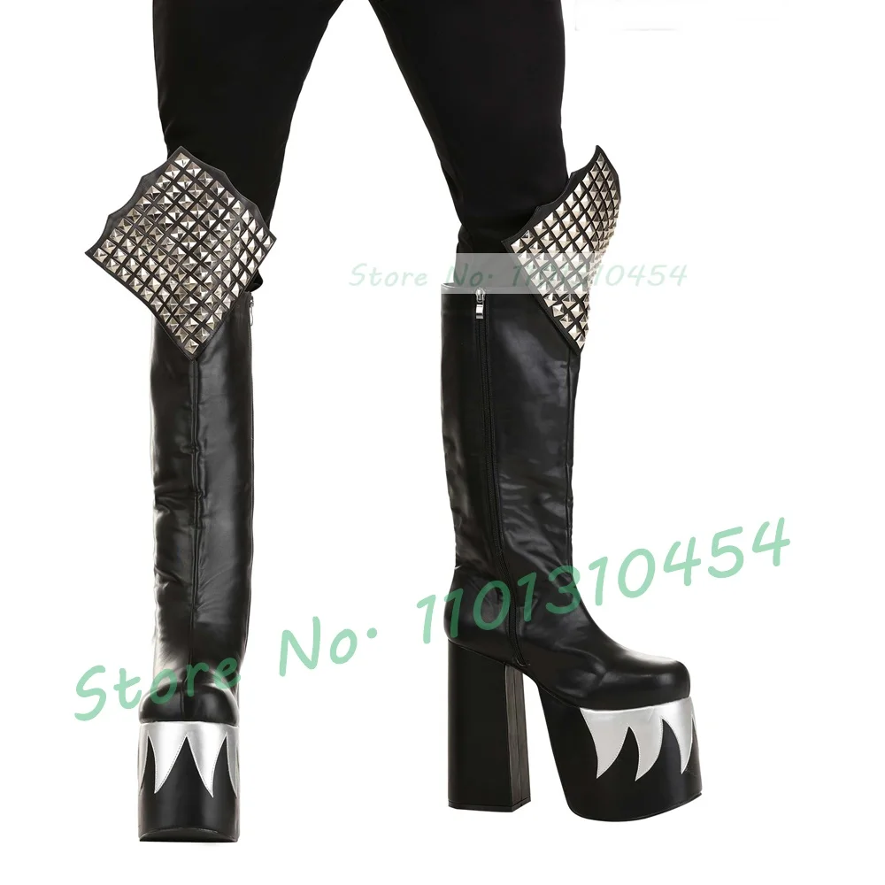 Black Knee High Platform Demon - Cosplay Flame Prop ulasan dan harga