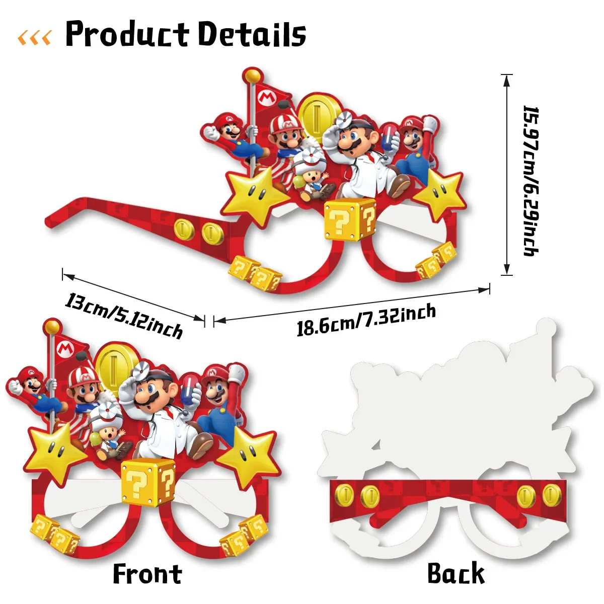 8pcs Kids Spectacles Decoratio - Cosplay Fire Prop ulasan dan harga
