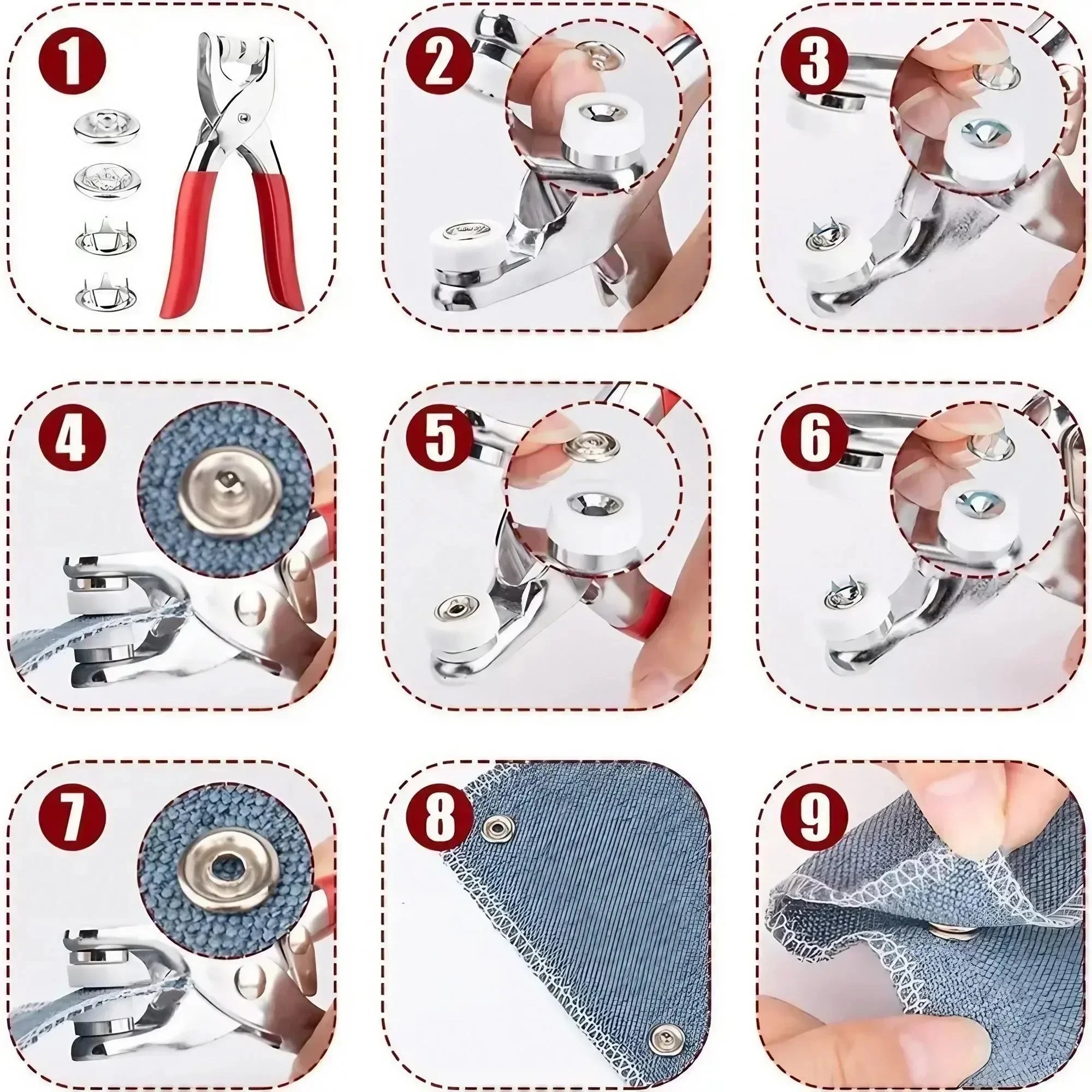 1 Set 201 Pcs Hand Pressed No  - Snap Fastener Set ulasan dan harga