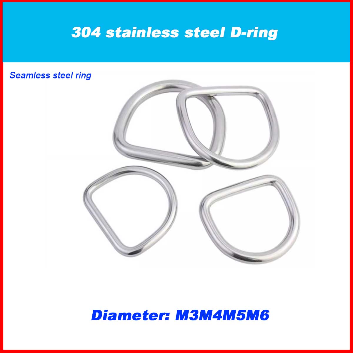 304 Stainless Steel D-ring / L - D Ring Strap ulasan dan harga