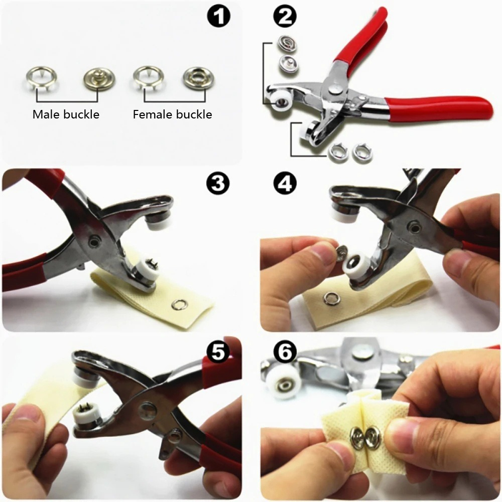 9.5mm Snap Button Pliers Kit w - Snap Fastener Set ulasan dan harga