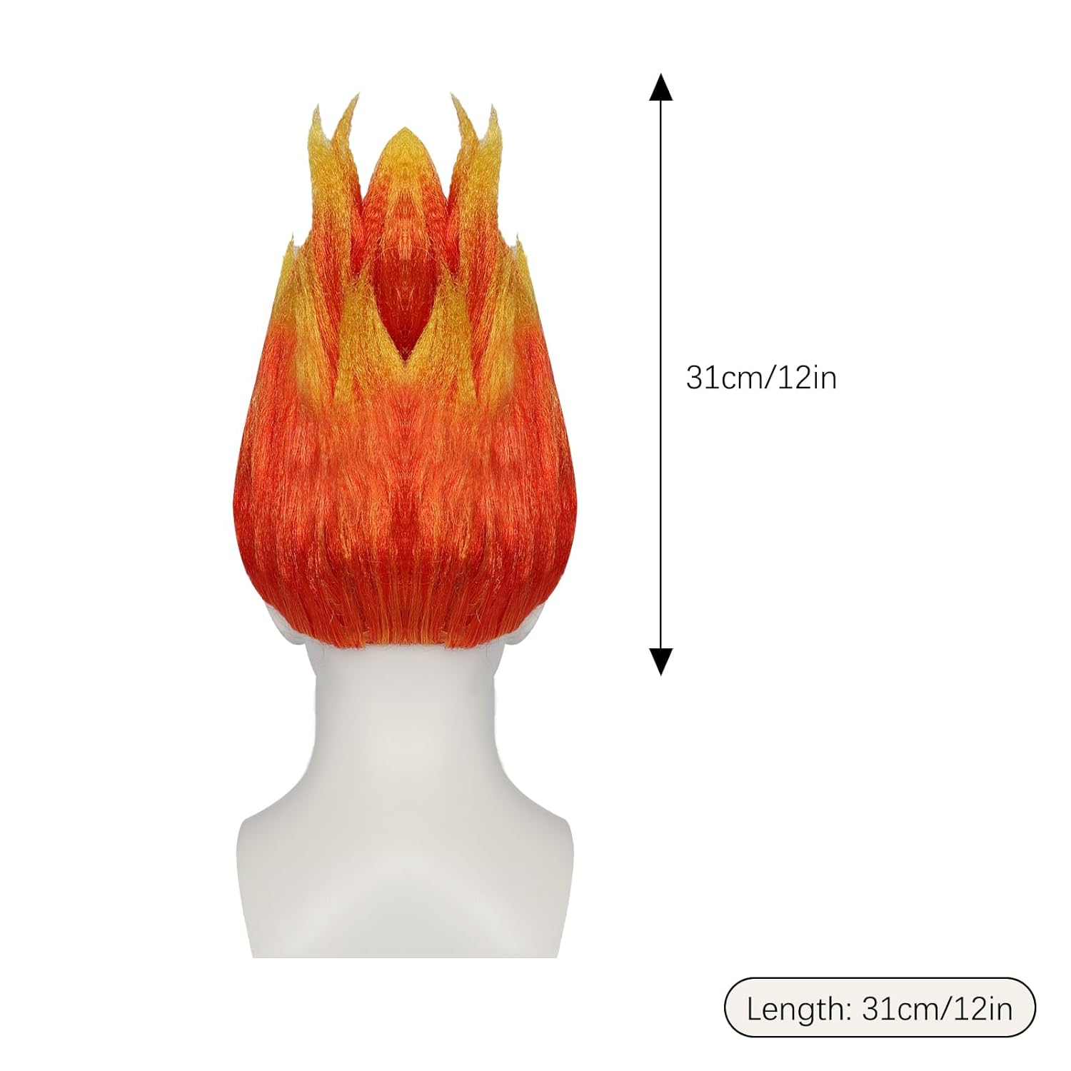Flame Costume Wig Stylish Flam - Cosplay Flame Prop ulasan dan harga