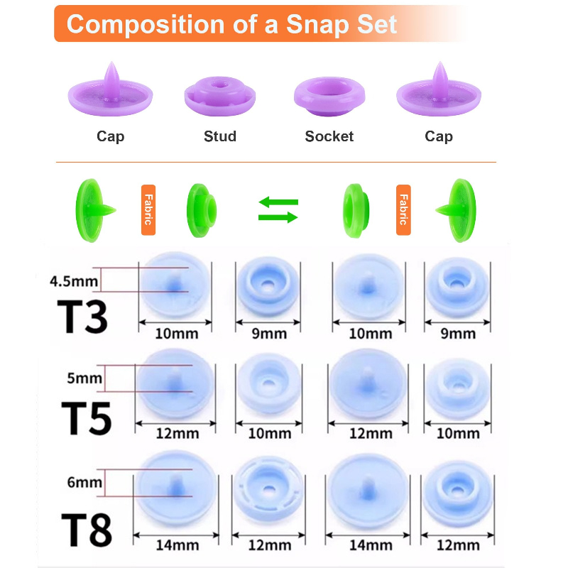 Snap Button Kit with Snaps Pli - Snap Fastener Set ulasan dan harga