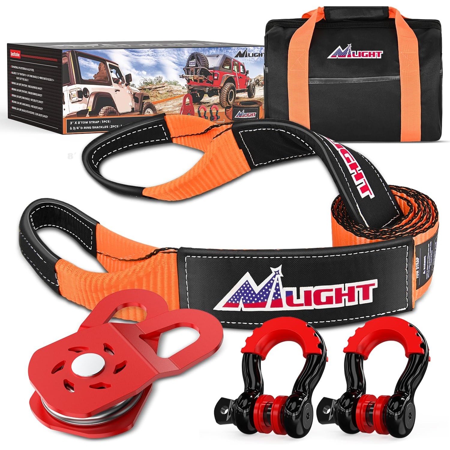 Nilight Offroad Recovery Kit 3 - D Ring Strap ulasan dan harga
