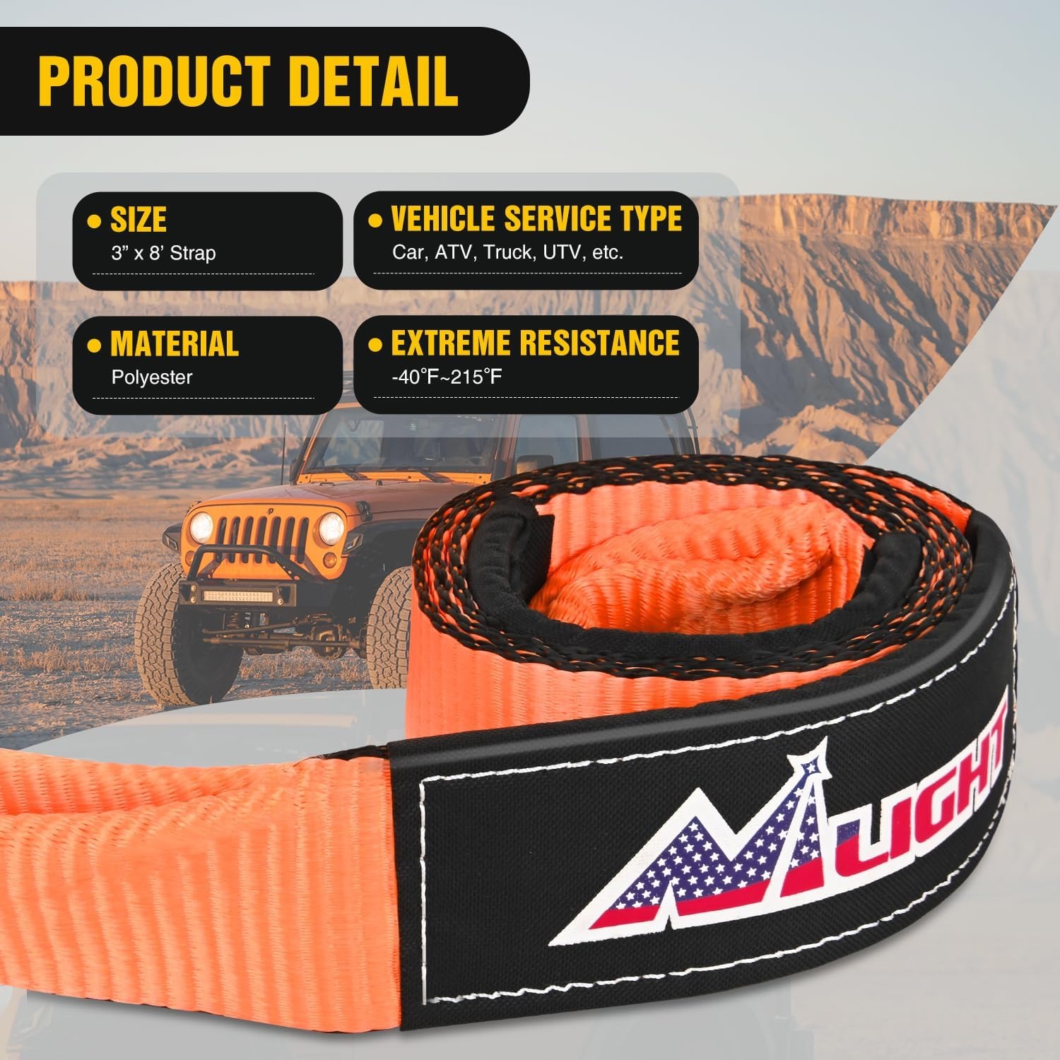 Nilight Offroad Recovery Kit 3 - D Ring Strap ulasan dan harga